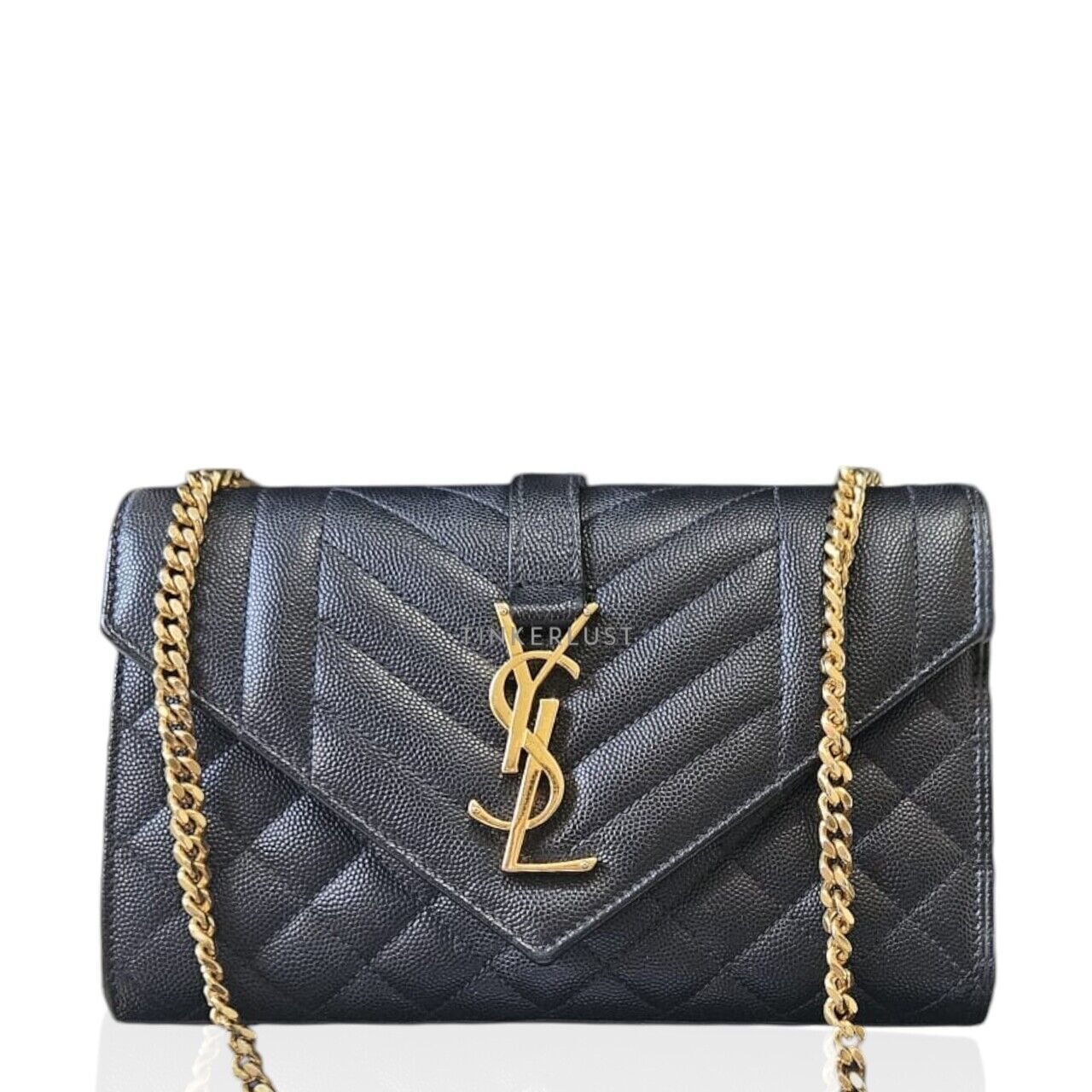 tas sling bag Yves Saint Laurent Envelope Small Black GHW 2021 Sling Bag Tinkerlust